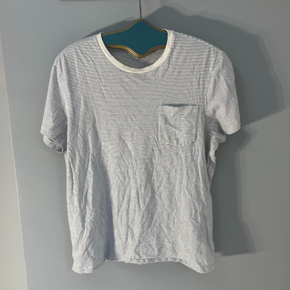 Jcrew Striped Mens Pocket Tee